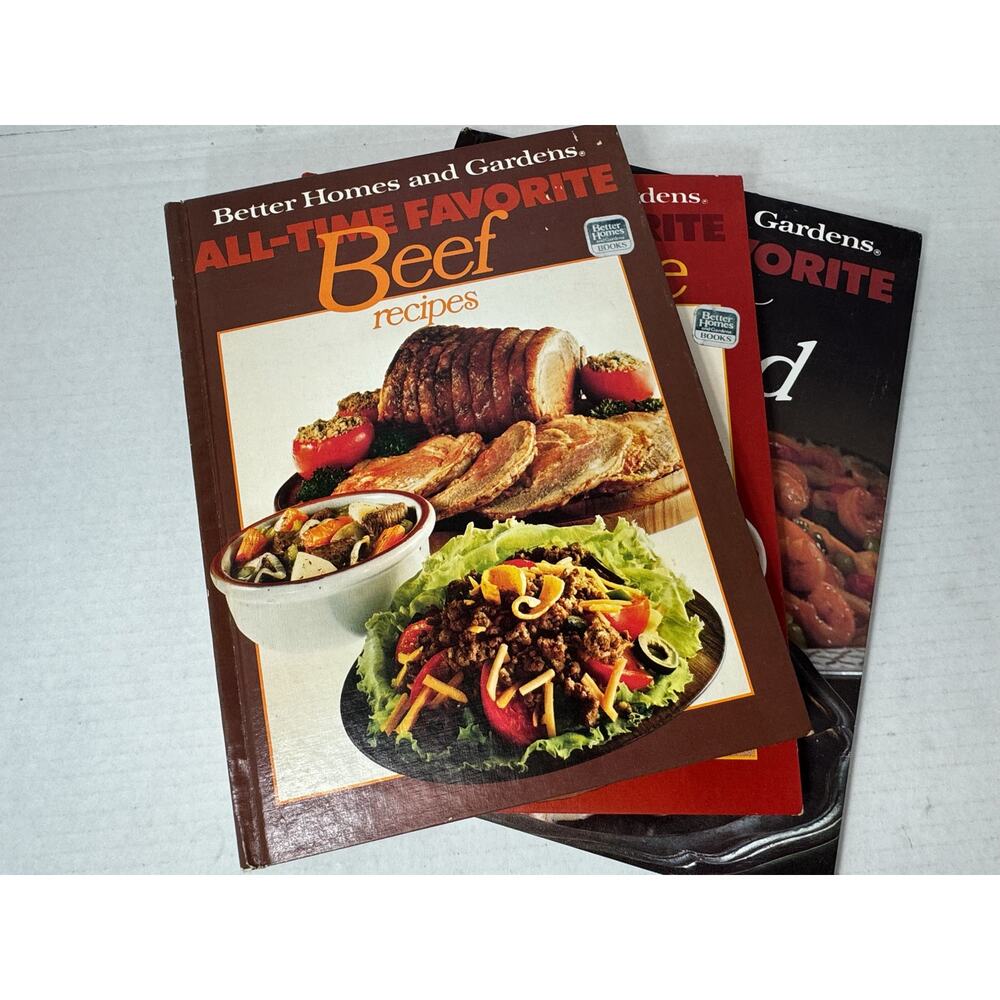 Lot of 3 Vintage Better Homes and Gardens All Time Favorite Recipe Cookbook VTG
